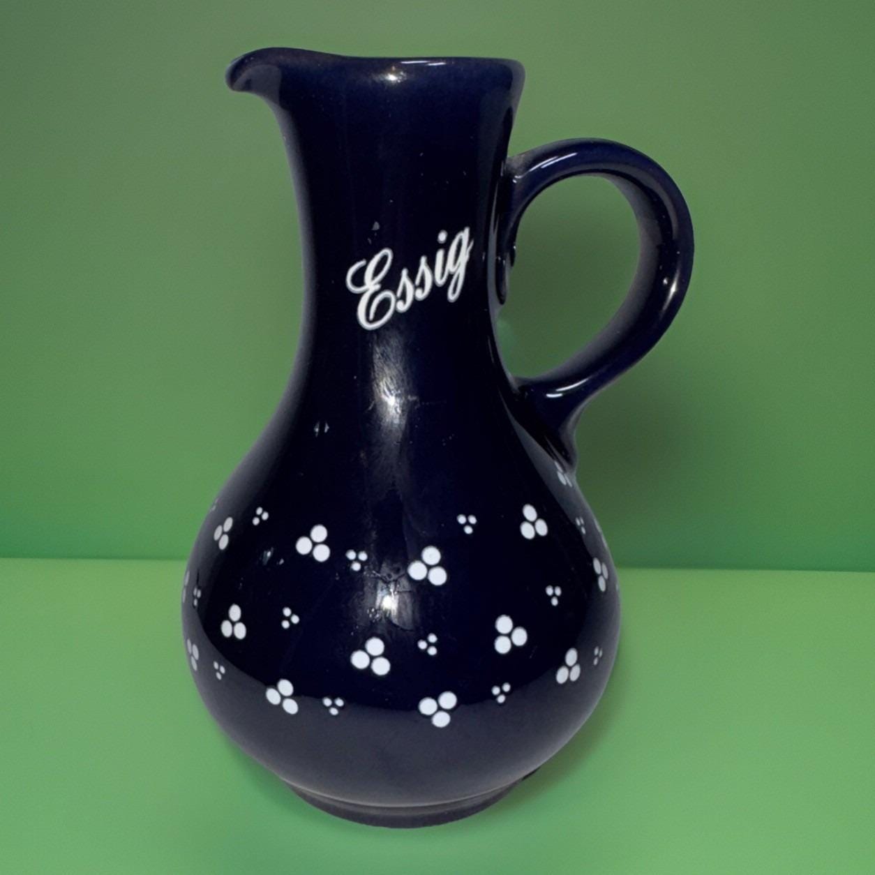 ヴィンテージ スモール Pfalzkeramik ブルー ドイツ製 手描き 花瓶