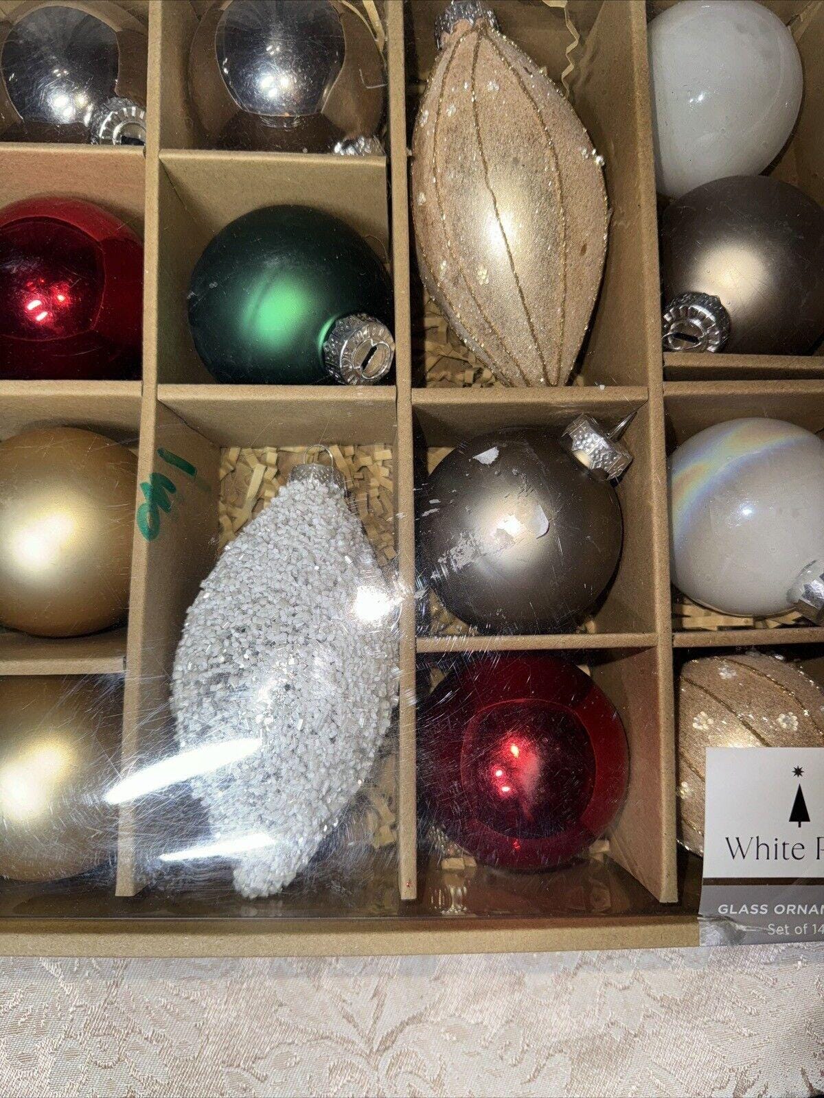 ホワイトパインガラスオーナメント14個セット クリスマス - Etsy ホワイトパインガラスオーナメント14個セット クリスマス - Etsy