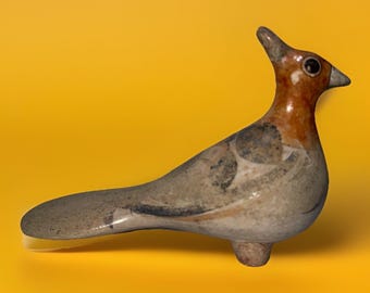 Vintage Tonala Roadrunner Bird 8x6” Mexico Folk Art