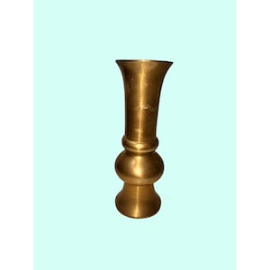 Vintage massivem Messing geriffelte Vase 7-Zoll-dekorativen Haus Akzent