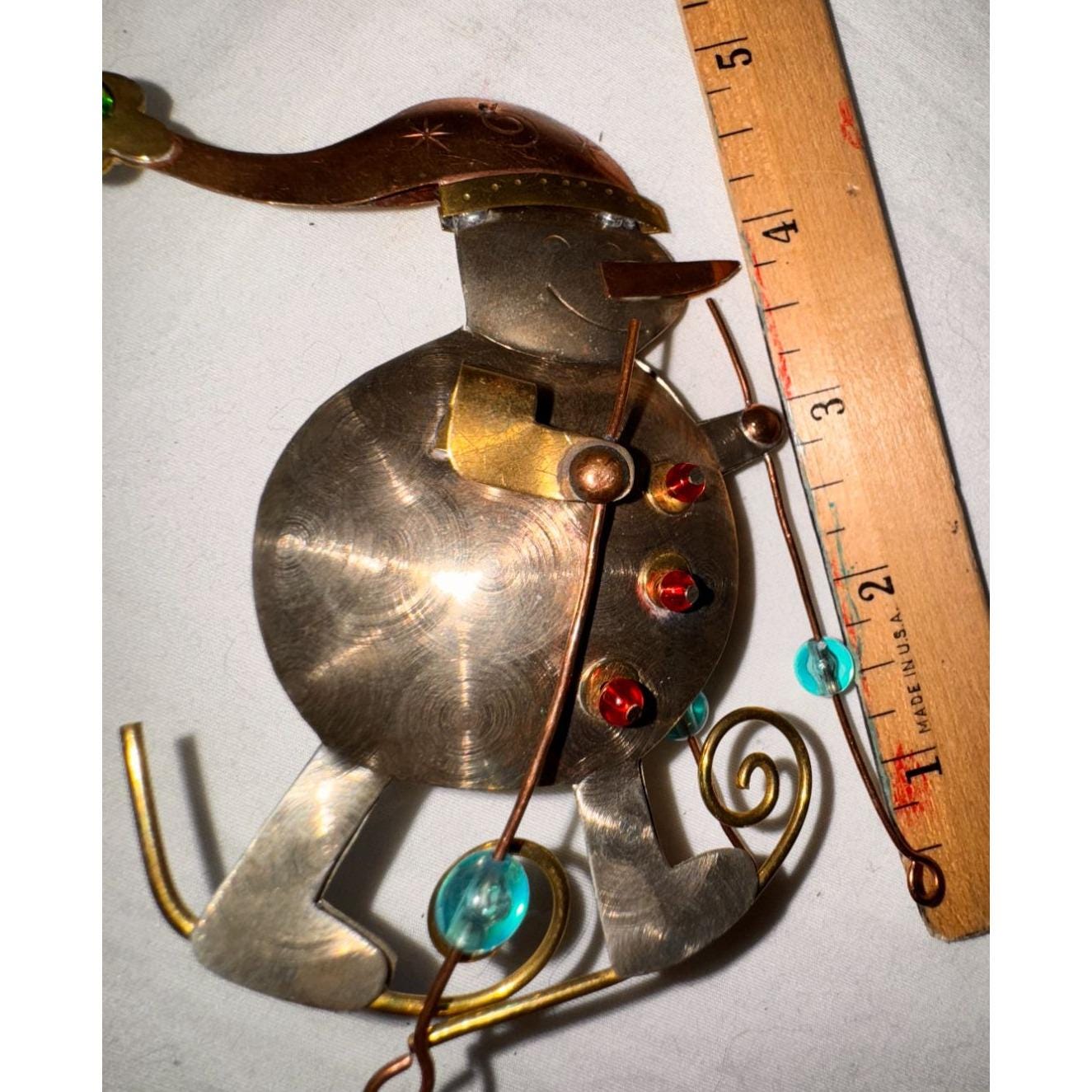 素朴な雪だるまの置物装飾品 クリスマス/冬用 スキー用じょうろ 陶器製