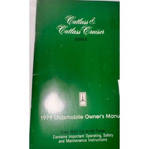 1979年式 オールズモビル カトラス クルーザー オーナーズマニュアルセット オリジナル エフェメラ1