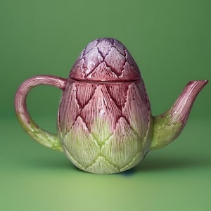 Sällsynta Mann Les grönsaker Tekanna kronärtskocka keramik keramik