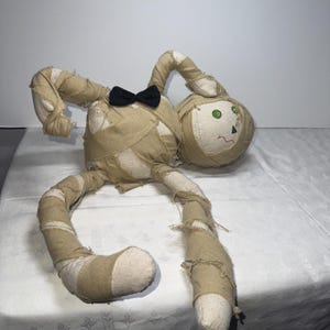 Primitive Halloween Mummy Doorstop Heavy Filled 14”