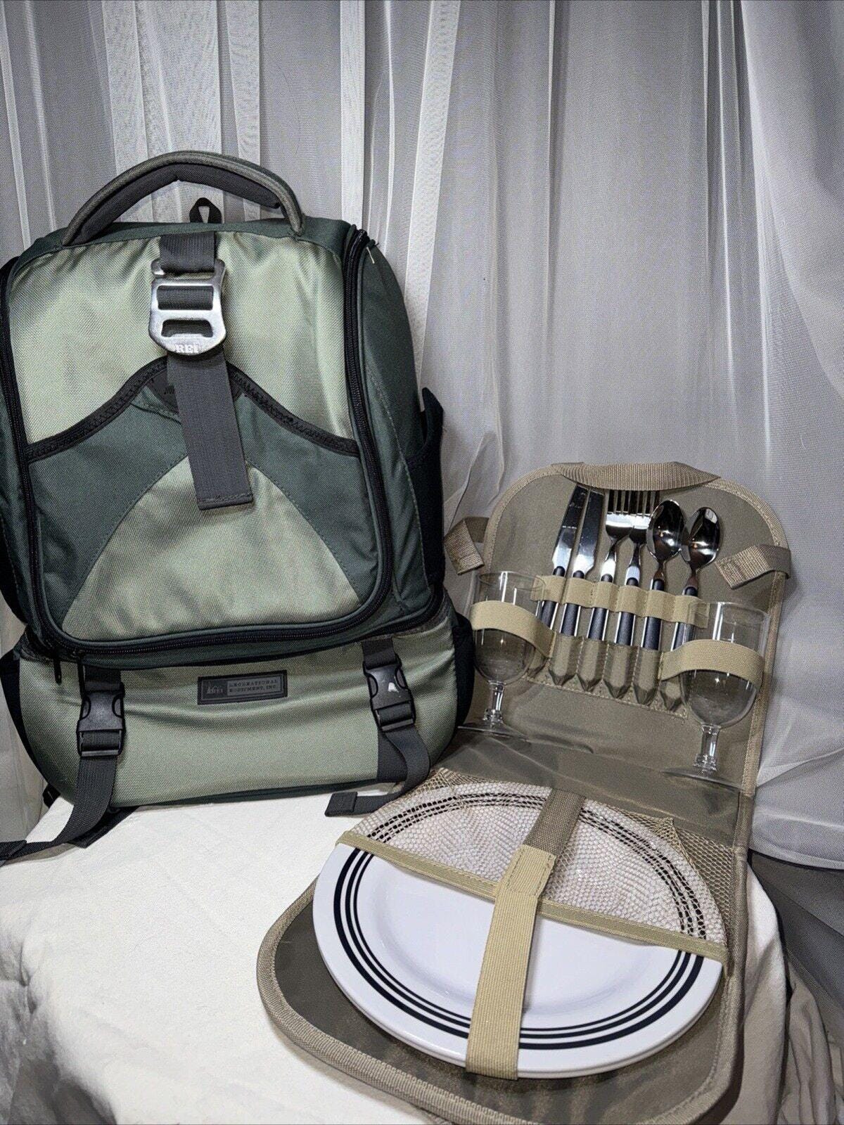 Vintage REI Picnic Backpack 2 Person Picnic! New! Wine (2  display picture 2