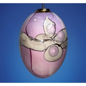 Frederick Frances Handmade Porcelain Egg Ornament Christmas Easter Art Signed 89