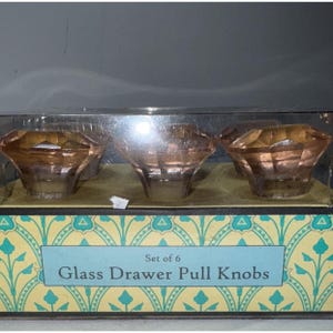 Rosa Facettierte Glas Knäufe 6er Set Jaipur Markt