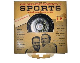 Excerpts From The Greatest Moments In Sports 33 1/3 RPM Record