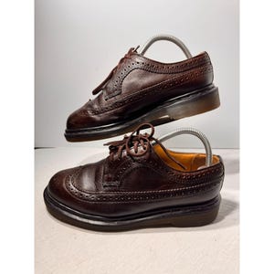 Dr. Martens Brown Leather Wingtip Brogue Shoes UK Size 6 - Etsy display picture 1