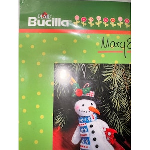 Bucilla Let It Snow Felt Ornament Kit Mary Engelbreit Snowman Set Of 6