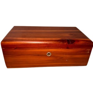 Lane Cedar Lined Wooden Box With Key Vintage Storage salesman sample