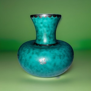 Wilhelm Kåge for Gustavsberg Sweden Argenta ceramic vase Art Deco
