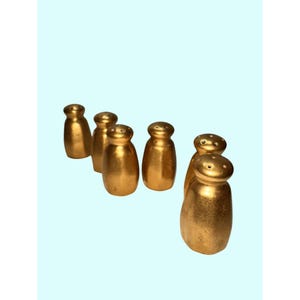 Set Of 6 Pickard 1-32 Gold Gilded Salt & Pepper Shakers Fine Porcelain
