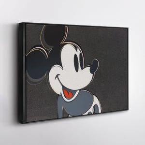 Mickey Mouse Canvas Wall Art – Classic Character Print, Vintage Cartoon Decor, Kids Room Poster, Gift for Animation Lovers