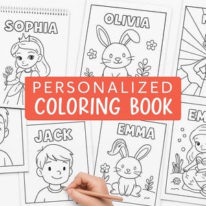 Personalized Kids Coloring Book with Name – Custom Printable Activity Book for Birthdays, Holidays & More