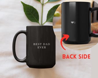 EL MEJOR PAPÁ DE TODOS LOS TIEMPOS: Taza negra de 15 oz, regalo del Día del Padre, regalo de cumpleaños, taza de café única, taza de té grande, para papá