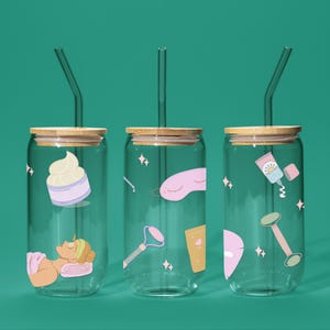 Esthetician Sipper Glass: Spa Lover Gift - Facial Elements Tumbler