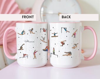 Gymnastics Mug – Gymnast Girl Coffee Cup, Athlete Gift, Gymnast Coach Mug, Cute Gymnast Drinkware for Gym Lovers
