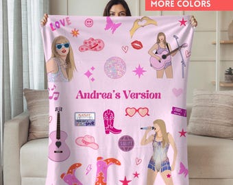 Manta personalizada con nombre de niña, regalo para niña pequeña, sobrina o nieta, manta de cama para niñas, versión de terciopelo y nombre personalizado