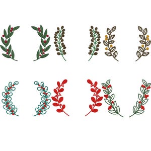 Laurel Wreath Embroidery Design, Satin Stitch Laurel Wreath Embroidery, Frame embroidery,Flower Wreath embroidery, Machine embroidery Design