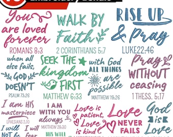Bible Verses Embroidery Design, Scripture embroidery, Holy Bible Embroidery, Christian Embroidery,Religious Machine Embroidery Design