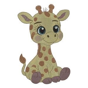 Giraffe Embroidery Design, Baby Giraffe Embroidery, Cute Giraffe embroidery, Giraffe design, Machine Embroidery Design