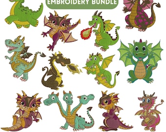 Dragon Embroidery Design, Mystic Dragon Machine Embroidery Design, Chinese dragon Embroidery File, Cute Dragon Embroidery Pattern dragon pes
