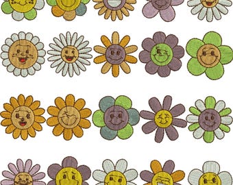 Daisy Flower Embroidery Design: Floral Machine Embroidery (Digital Download)