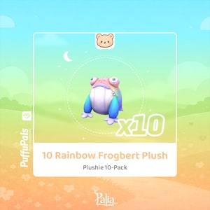 Palia | 10 Rainbow Frogbert Plush