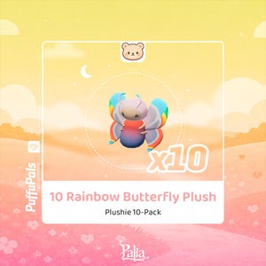 Palia / 10 mariposas arcoíris de peluche