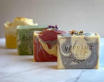 Aromatherapy Handcrafted Soap Collection, Soaps for Her, Goat Milk Soap, Herbal and Floral Bars
