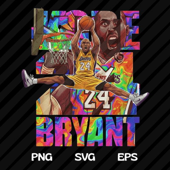 Kobe Bryant Basketball Player Graphic Design (PNG, SVG, EPS)