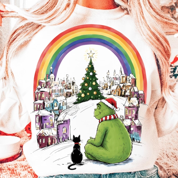 Retro Hand Drawn Grinc png, Cute Christmas Characters png, Christmas 2025 png, Vintage Christmas, Christmas Movie png, Sublimation design