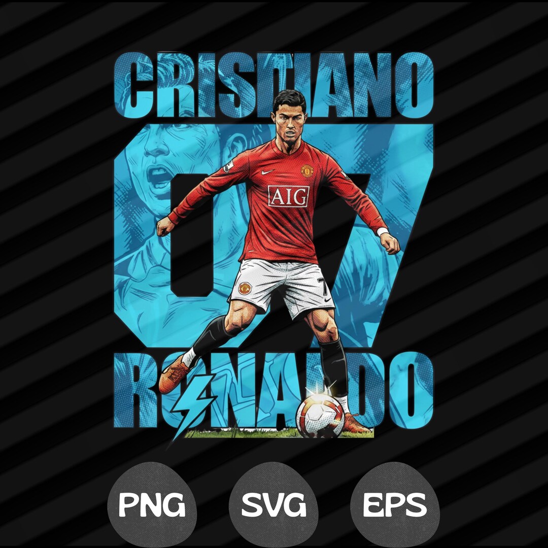 Cristiano Ronaldo CR7 Football Design (PNG SVG EPS) - Etsy