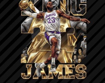 King James PNG SVG, basket T-shirt design, basket DTF överföring, basketälskare PNG, basket serietidning grafisk t-shirt sublimering