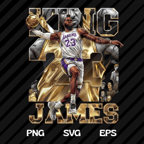 King James PNG SVG, Basketball T-Shirt Design, Basketball DTF Transfer, Basketball Lover Png, Basketball Comic Graphic Tee Sublimation