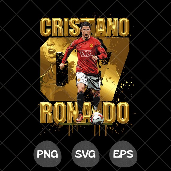 Ronaldo PNG SVG EPS T-shirt Design, Cristiano Ronaldo CR7, Football Shirt png, Football Lover Png, T-shirt Sublimation