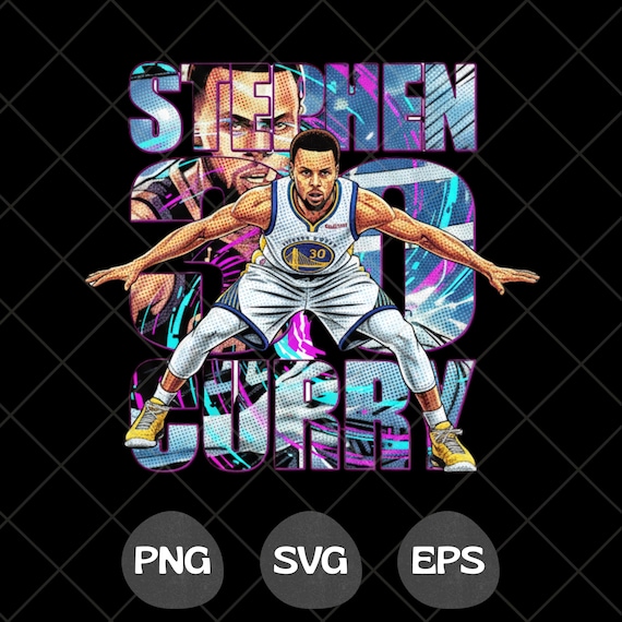 Stephen Curry Basketball Player PNG SVG EPS Design (Digital Download)