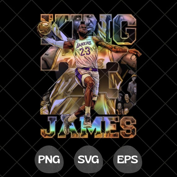 King James PNG SVG, Basketball T-Shirt Design, Basketball DTF Transfer, Basketball Lover Png, Basketball Comic Graphic Tee Sublimation