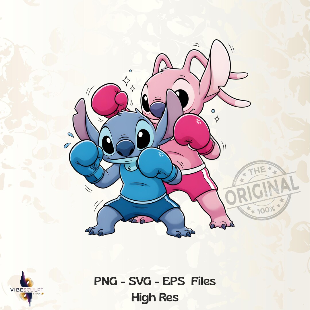 Cute Stitch Boxing PNG, Stitch Sport Clipart, Kawaii Stitch Fighter PNG ...