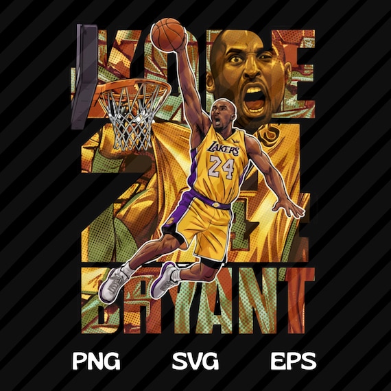Basketball Player PNG Shirt Design: Bryant Comic T-Shirt Sublimation, Basketball Lover Png, DTF Transfer (Digital Download)