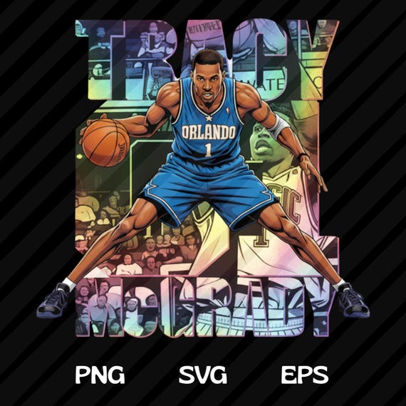 Tracy McGrady Basketball Comic PNG, SVG, EPS (Digital Download)