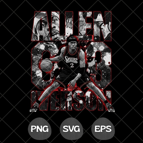 Iverson SVG PNG, Basketball T-Shirt Design, Basketball DTF Transfer, Basketball Lover Png, Basketball Comic Graphic Tee Sublimation