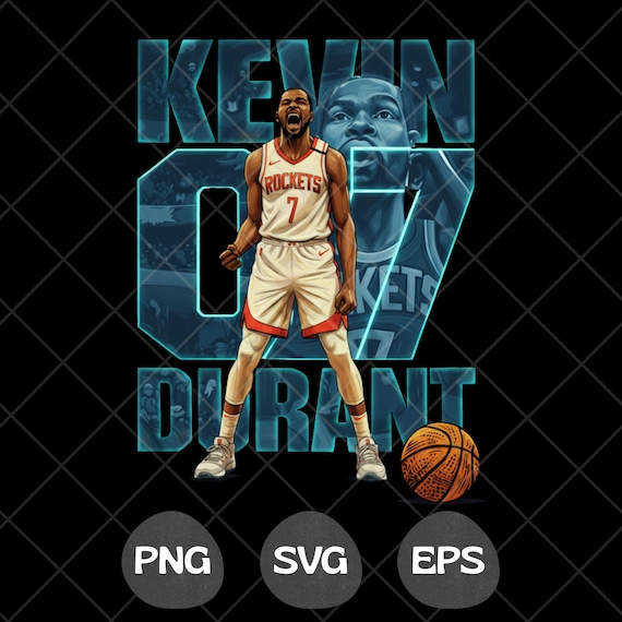 Kevin Durant PNG SVG Shirt Design, Basketball DTF Transfer, Basketball Lover Png, Comic Basketball Roster Graphic Tee Sublimation