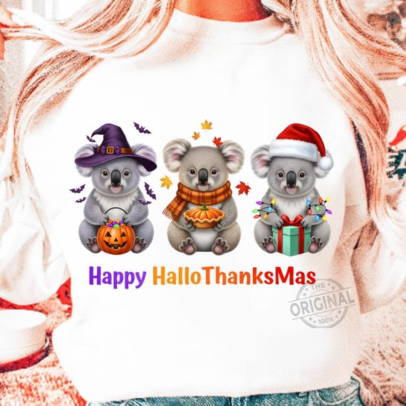 Hallothanksmas SVG, Koala Png, cute koala svg, Dino Lover, animal lovers png , Hallothanksmas SVG, funny christmas svg