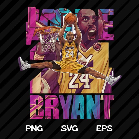 Kobe Bryant SVG PNG , Basketball T-Shirt Design, Basketball DTF Transfer, Basketball Lover Png, Basketball Comic Graphic Tee Sublimation