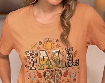 Cowboy Checkered Fall Png SVG EPS, Fall Pumpkin Png, Howdy PNG, Fall Png, Autumn Shirt Design, cowboy boots cow, Western Halloween Ghost