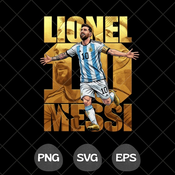 Messi PNG SVG EPS Shirt Design, Lionel Messi Comic Sublimation, Soccer Graphic Tee, Instant Download