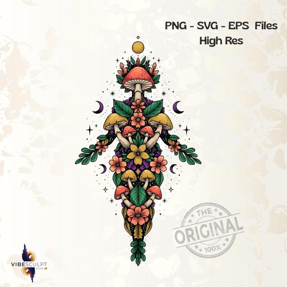 Mushroom PNG, Watercolor Mushroom PNG, Mushroom Clipart, Magical Nature PNG, Boho Png, Cottagecore Png, Aesthetic Png, Sublimation Designs