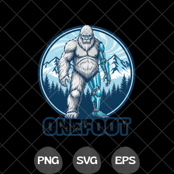Onefoot Amputee Bigfoot PNG SVG EPS, Prosthetic Leg Awareness Shirt Design, Limb Loss Support Gift, Disability Pride Tee, Instant Download